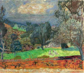 Paysage avec coucher de soleil, 1927
